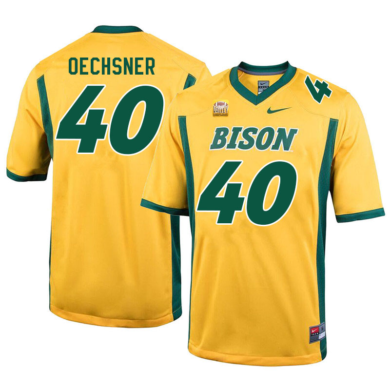 Men #40 Alex Oechsner North Dakota State Bison College Football Jerseys Sale-Yellow
